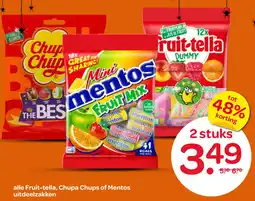 Spar Alle Fruit-tella, Chupa Chups of Mentos uitdeelzakken aanbieding