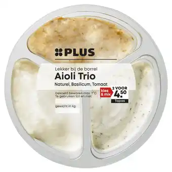 PLUS PLUS Aioli Trio aanbieding
