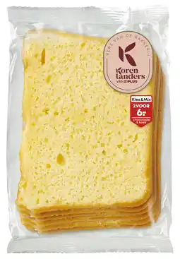 PLUS PLUS Korenlanders Roombotercake plakjes 6 plakjes aanbieding