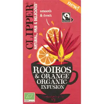 Albert Heijn Clipper Rooibos & orange organic infusion aanbieding