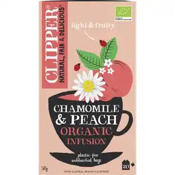 Albert Heijn Clipper Chamomile peach organic infusion aanbieding