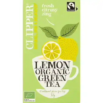 Albert Heijn Clipper Lemon organic green tea aanbieding