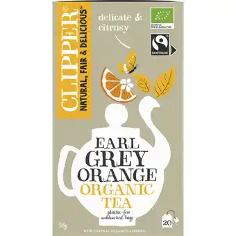 Albert Heijn Clipper Earl grey orange organic tea aanbieding