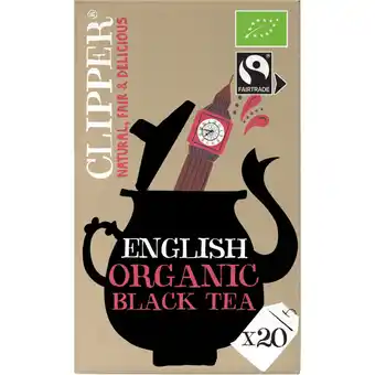 Albert Heijn Clipper English organic black tea aanbieding