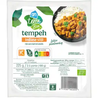 Albert Heijn AH Terra Biologisch tempeh indiase kruiden aanbieding