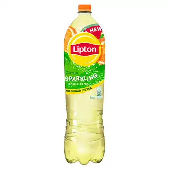 PLUS Lipton Ice tea sparkling green citrus zero aanbieding