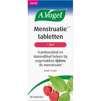 Albert Heijn A.Vogel Menstruatie tabletten + ijzer aanbieding