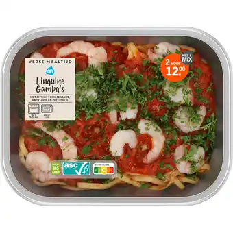 Albert Heijn AH Verse maaltijd linguini gamba's aanbieding