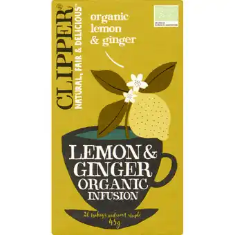 Albert Heijn Clipper Lemon & Ginger organic infusion aanbieding