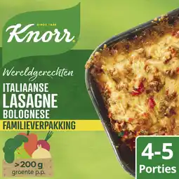 Albert Heijn Knorr Wereldgerechten lasagne bolognese XL aanbieding