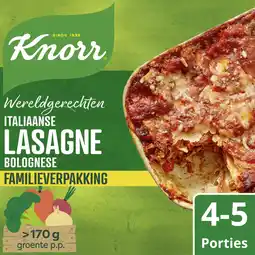 Albert Heijn Knorr Wereldgerechten lasagne bolognese XL aanbieding