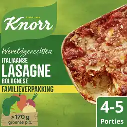 Albert Heijn Knorr Wereldgerechten lasagne bolognese XL aanbieding