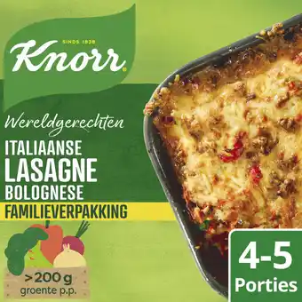 Albert Heijn Knorr Wereldgerechten lasagne bolognese XL aanbieding