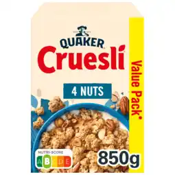 PLUS Quaker Cruesli 4 noten GVP aanbieding