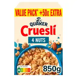 PLUS Quaker Cruesli 4 noten GVP aanbieding