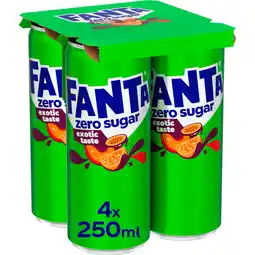 Albert Heijn Fanta Exotic zero sugar 4-pack aanbieding