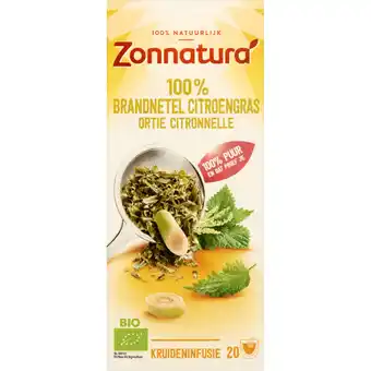 Albert Heijn Zonnatura 100% brandnetel citroengras infusie aanbieding