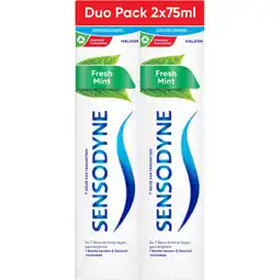 Albert Heijn Sensodyne Fresh mint tandpasta 2-pack aanbieding