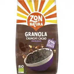 Albert Heijn Zonnatura Granola crunchy cacao vezelrijk aanbieding