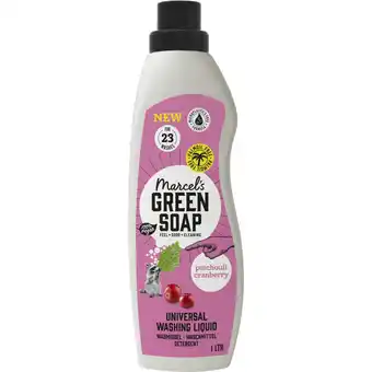 Albert Heijn Marcel's Green Soap Wasmiddel patchouli cranberry aanbieding