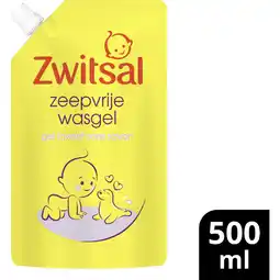 Albert Heijn Zwitsal Baby zeepvrije wasgel navulverpakking aanbieding