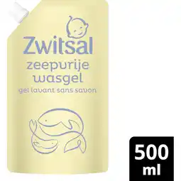 Albert Heijn Zwitsal Baby zeepvrije wasgel navulverpakking aanbieding