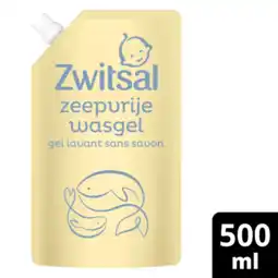 Albert Heijn Zwitsal Baby zeepvrije wasgel navulverpakking aanbieding