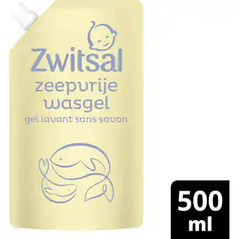 Albert Heijn Zwitsal Baby zeepvrije wasgel navulverpakking aanbieding