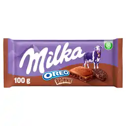 PLUS Milka Chocoladereep Oreo brownie aanbieding