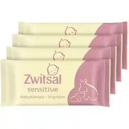 Albert Heijn Zwitsal Baby sensitive billendoekjes 4-pack aanbieding