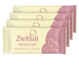 Albert Heijn Zwitsal Baby sensitive billendoekjes 4-pack aanbieding