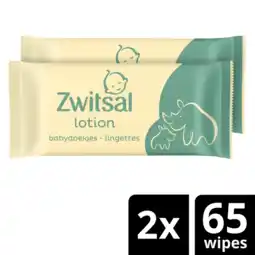 Albert Heijn Zwitsal Baby lotion billendoekjes 2-pack aanbieding