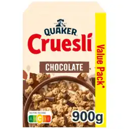 PLUS Quaker Cruesli Chocolade GVP aanbieding