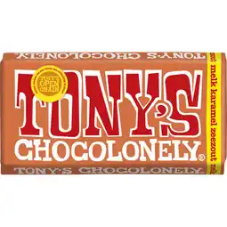 Albert Heijn Tony's Chocolonely Reep melk karamel zeezout aanbieding