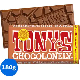 Albert Heijn Tony's Chocolonely Reep melk karamel zeezout aanbieding