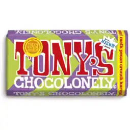 Albert Heijn Tony's Chocolonely Reep melk pecan karamel aanbieding