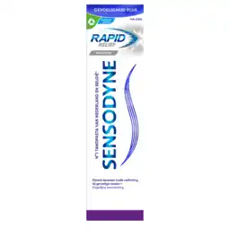 PLUS Sensodyne Tandpasta rapid Relief Whitening aanbieding