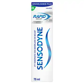 PLUS Sensodyne Tandpasta rapid Relief Whitening aanbieding