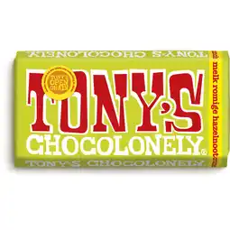 Albert Heijn Tony's Chocolonely Reep melk romige hazelnoot aanbieding