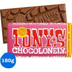 Albert Heijn Tony's Chocolonely Reep melk karamel biscuit aanbieding