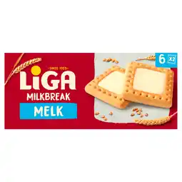 PLUS Liga Milkbreak koekjes melk aanbieding