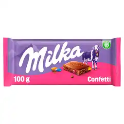 PLUS Milka Chocoladereep confetti aanbieding