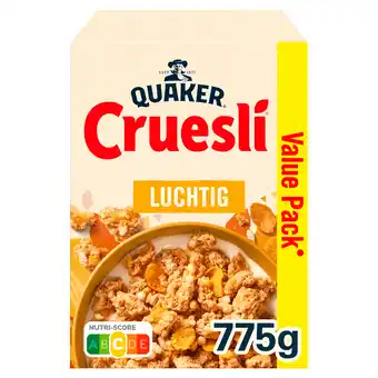 PLUS Quaker Cruesli Luchtig Naturel GVP aanbieding