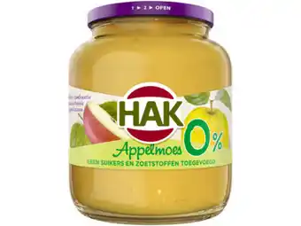 Hoogvliet Hak Appelmoes 0% aanbieding