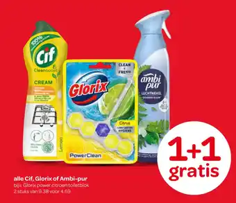 Spar Alle Cif, Glorix of Ambi-pur aanbieding