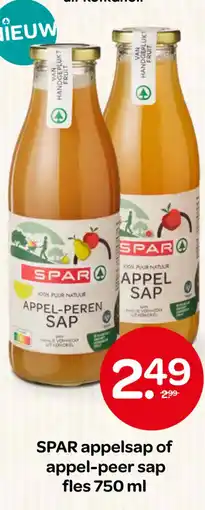 Spar SPAR appelsap of appel-peer sap aanbieding