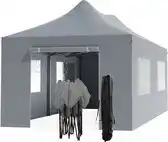 Praxis Lifegoods Partytent - Paviljoen - 3x6 M - Zijwanden - Opvouwbaar - Donkergrijs aanbieding