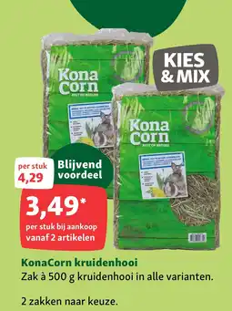 Maxi Zoo KonaCorn kruidenhooi aanbieding