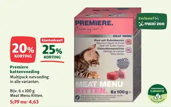 Maxi Zoo Premiere kattenvoeding aanbieding