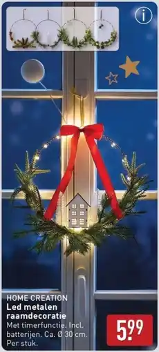 ALDI Home creation LED metalen raamdecoratie aanbieding